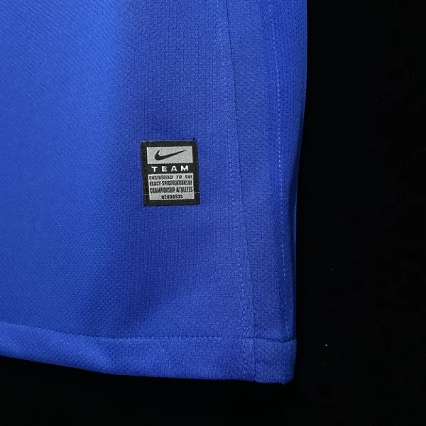 Manchester United 2007-08 Long Sleeve Blue Away Retro Jersey - Image 6