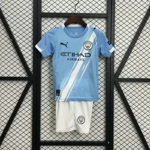 Manchester City 2025-26 Home Kids Kit