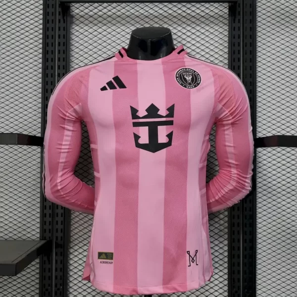 Inter Miami 2025-26 Home Long Sleeves Jersey Player Version