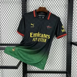 AC Milan 2025-26 Co-Branded Diavoli OFF-WHITE Black & Green Jersey Fan Version