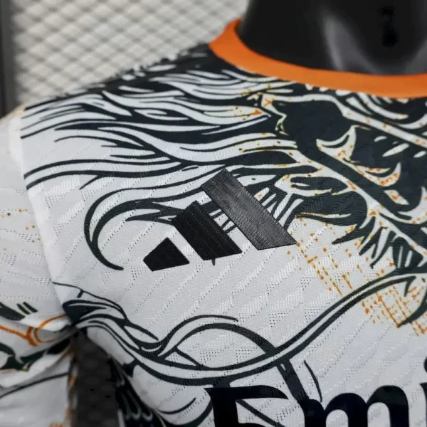 Real Madrid 2025-26 Black & White Dragon Special Edition Jersey Player Version - Image 4