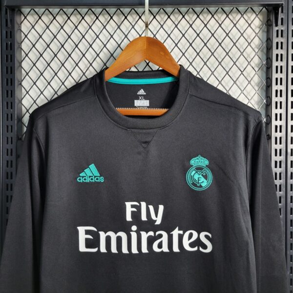 Real Madrid 2017-18 Away Long Sleeve Retro Jersey - Image 8
