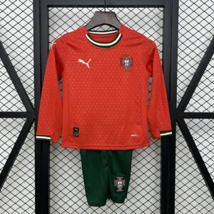 Portugal 2025-26 Home Long Sleeved Kids Kit