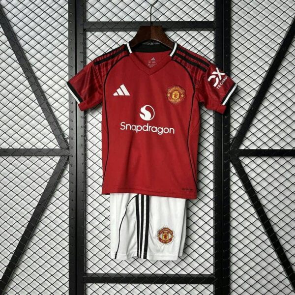 Manchester United 2025-26 Home Kids Kit