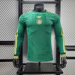 Mexico 2025-26 Gold Cup Edition Green Long Sleeve Jersey Player Version