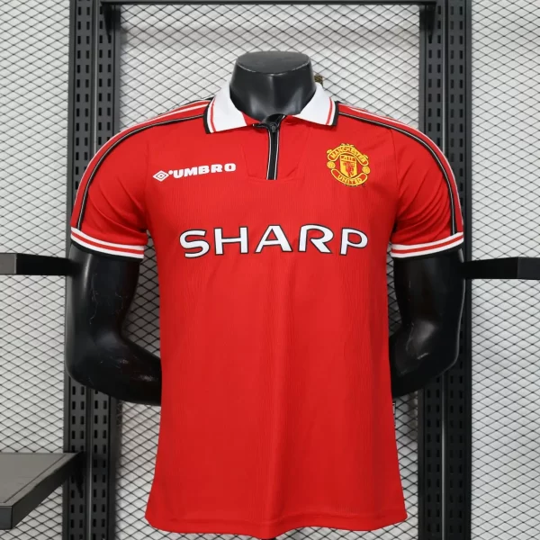 Manchester United 1998-99 Home Retro Jersey Player Version