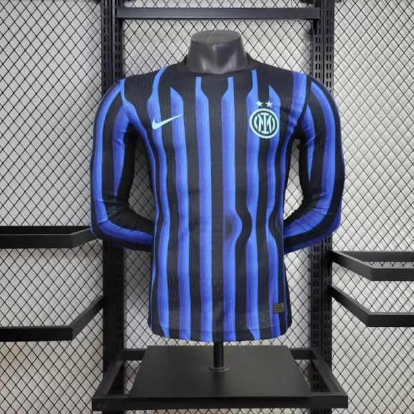 Inter Milan 2025-26 Home Long Sleeve Jersey Player Version
