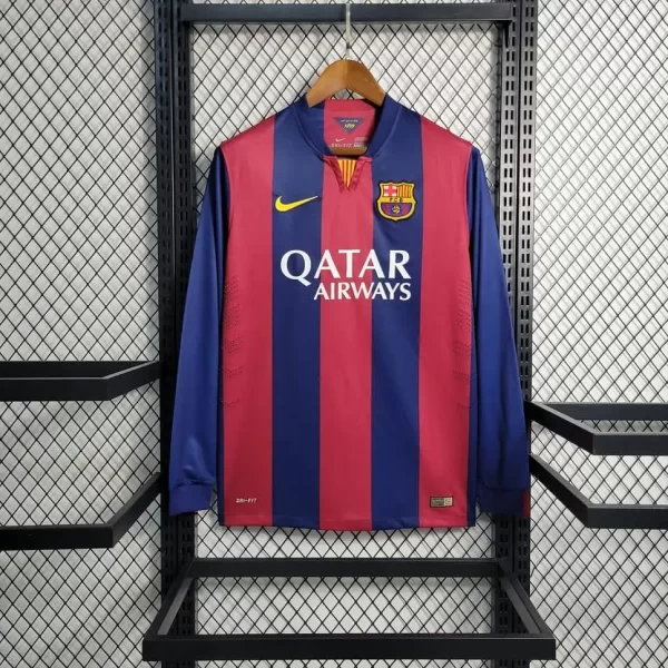 Barcelona 2014-15 Home Long Sleeve Retro Jersey