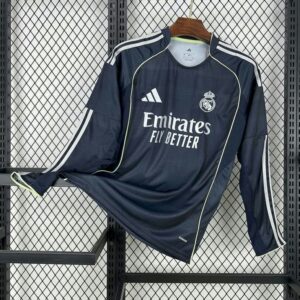 Real Madrid 2025-26 Away Long Sleeved Jersey Fan Version