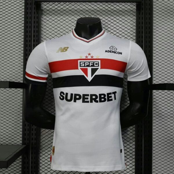 Sao Paulo 2025-26 Home Jersey With All Sponsors Player Version
