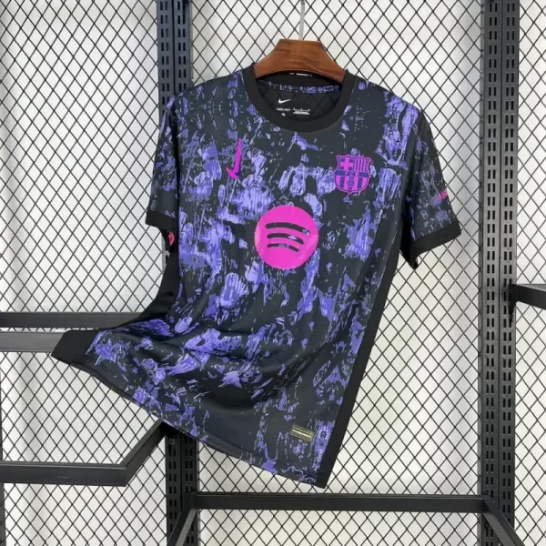 Barcelona 2025-26 Pre-Match Training Black&Purple Jersey Fan Version