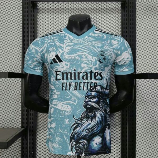 Real Madrid 2025-26 Viking Blue Special Edition Jersey Player Version - Image 2