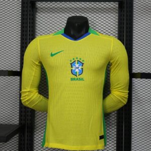 Brazil 2025-26 Home Long Sleeved Jersey Player Version