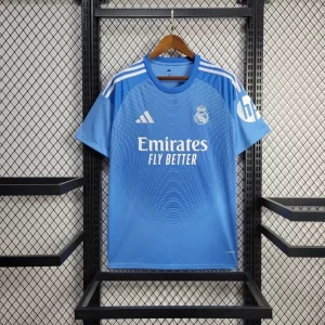 Real Madrid 2025-26 Goalkeeper Blue Jersey Fan Version
