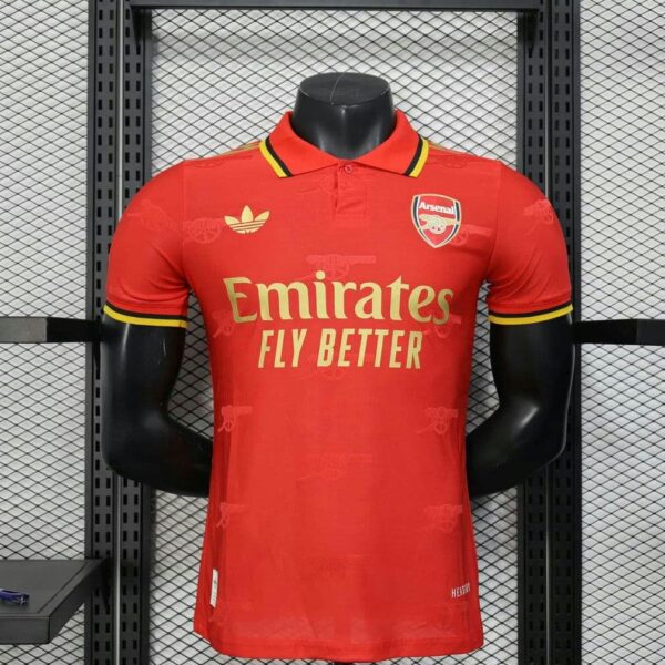 Arsenal 2025-26 Red & Gold Special Edition Jersey Player Version