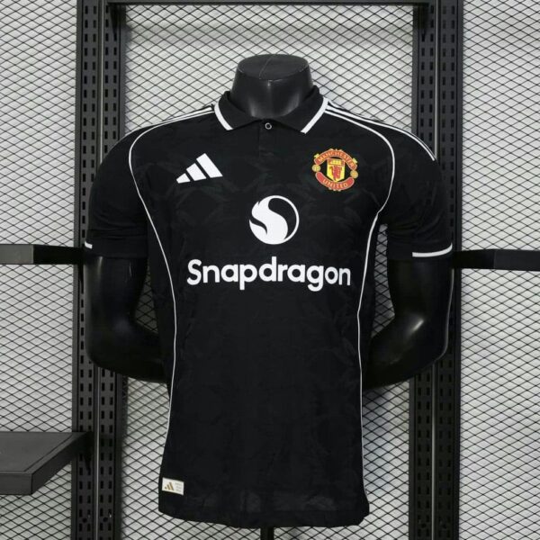 Manchester United 2025-26 Black & White Special Edition Jersey Player Version