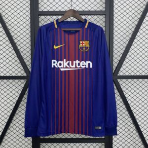 Barcelona 2017-18 Home Long Sleeve Retro Jersey