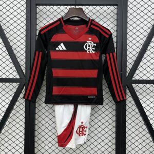 Flamengo 2025-26 Home Kids Kit