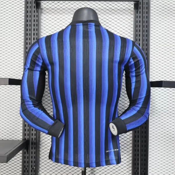 Inter Milan 2025-26 Home Long Sleeve Jersey Player Version - Image 2