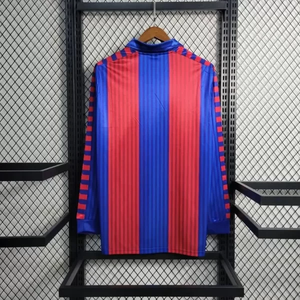 Barcelona 1992 Home Long Sleeve Retro Jersey - Image 2