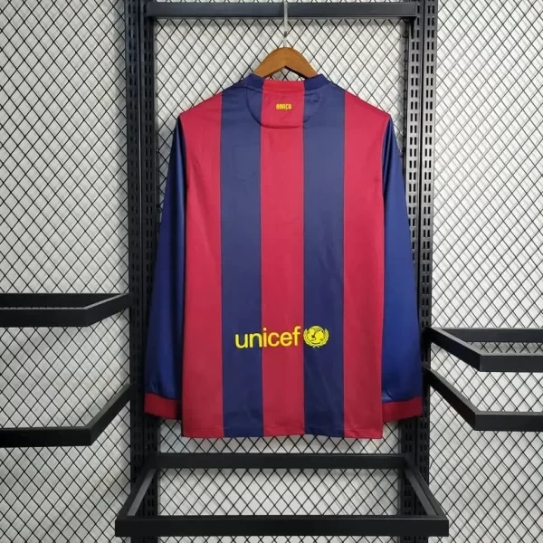 Barcelona 2014-15 Home Long Sleeve Retro Jersey - Image 2