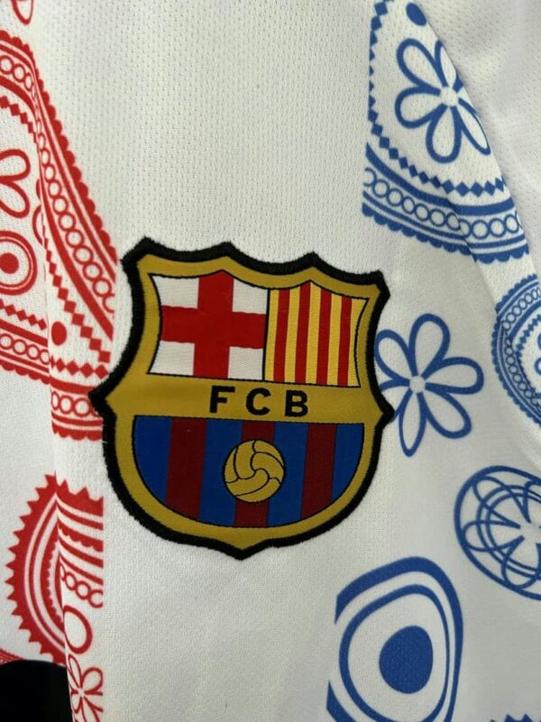 Barcelona 2025-26 White Paisley Special Edition Jersey - Image 3