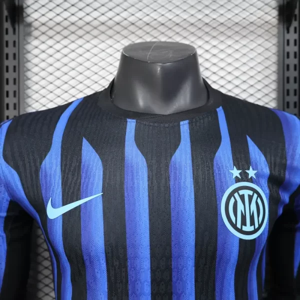 Inter Milan 2025-26 Home Long Sleeve Jersey Player Version - Image 3