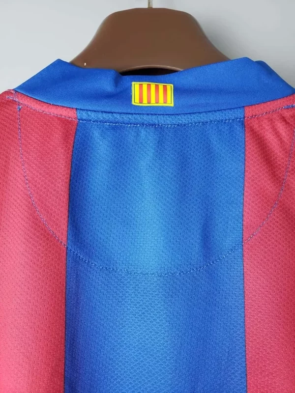 Barcelona 2007-08 Long Sleeves Home Retro Jersey - Image 3