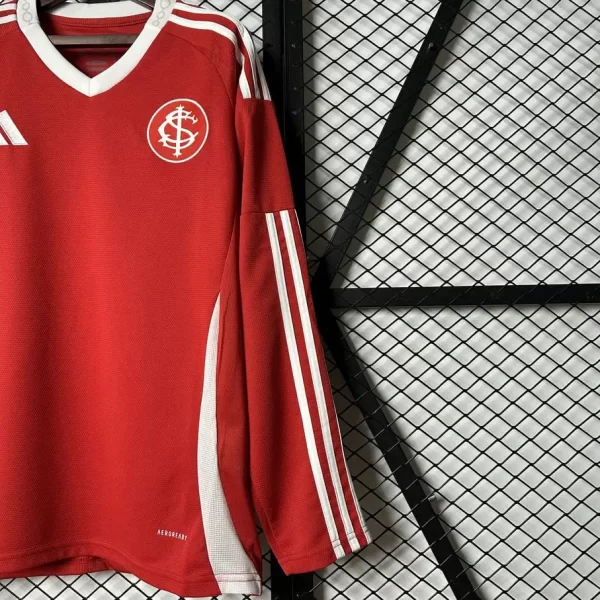 Brazil Internacional 2025-26 Home Long Sleeve Jersey Fan Version - Image 3
