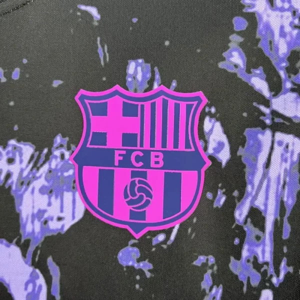 Barcelona 2025-26 Pre-Match Training Black&Purple Jersey Fan Version - Image 3