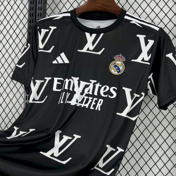Real Madrid x Louis Vuitton 2025-26 Black Special Edition Jersey - Image 3