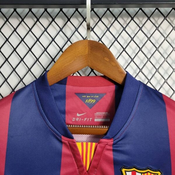 Barcelona 2014-15 Home Long Sleeve Retro Jersey - Image 3