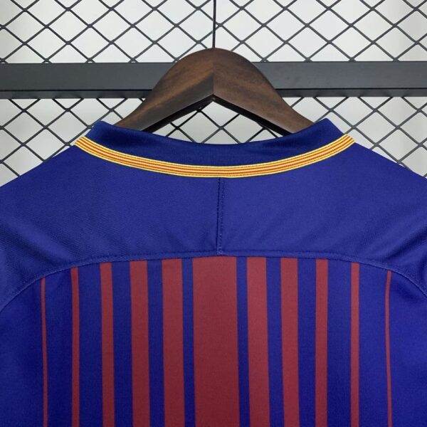 Barcelona 2017-18 Home Long Sleeve Retro Jersey - Image 3