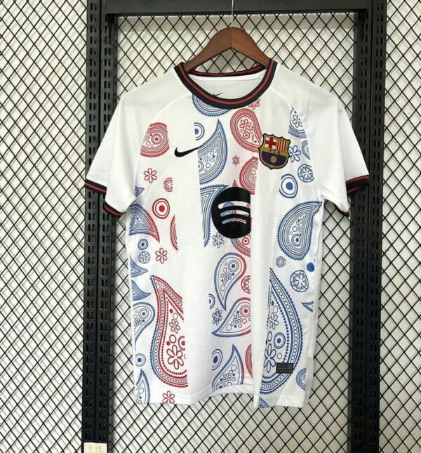 Barcelona 2025-26 White Paisley Special Edition Jersey - Image 5
