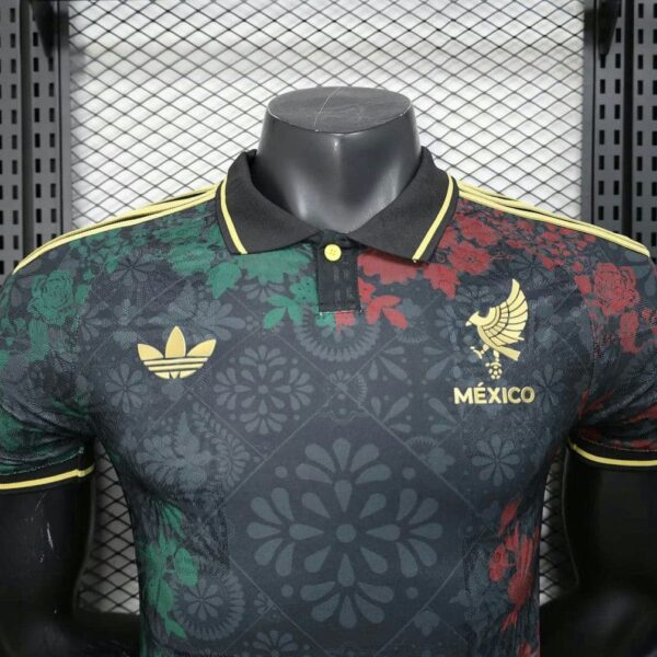 Mexico 2025-26 Black Floral Special Edition Jersey Player Version - Image 4