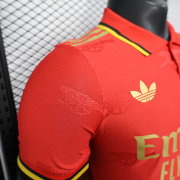 Arsenal 2025-26 Red & Gold Special Edition Jersey Player Version - Image 4