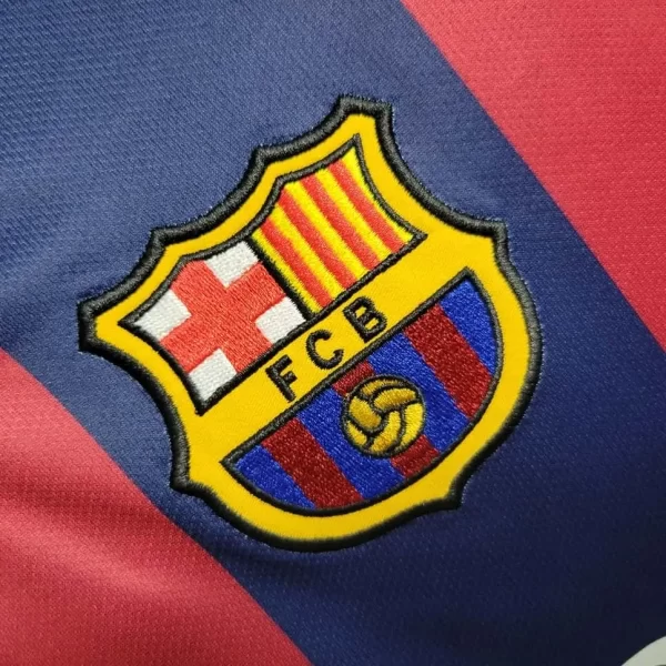 Barcelona 2014-15 Home Long Sleeve Retro Jersey - Image 5