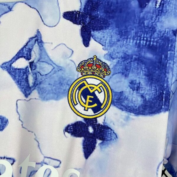 Real Madrid x Louis Vuitton 2025-26 White Monogram Special Edition Jersey - Image 5