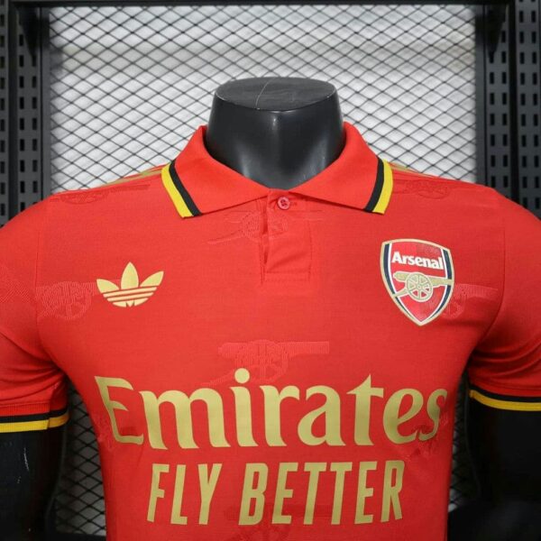 Arsenal 2025-26 Red & Gold Special Edition Jersey Player Version - Image 5