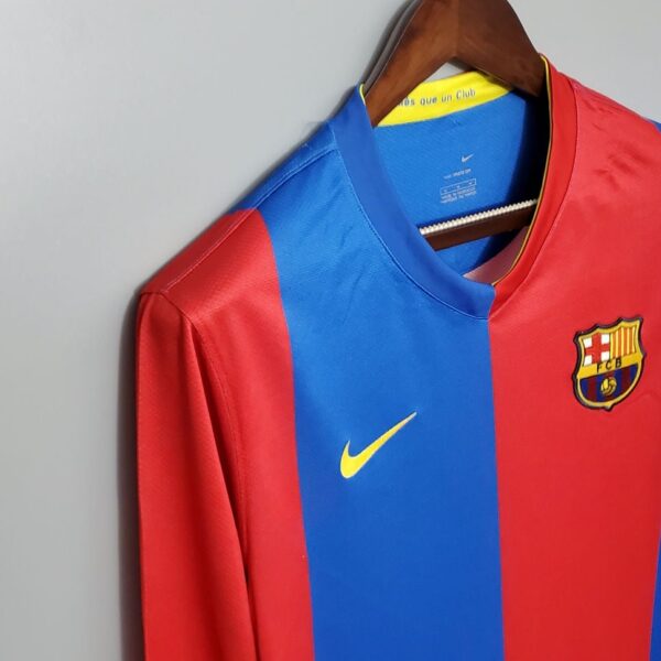 Barcelona 2006-07 Home  Long Sleeve Retro Jersey - Image 5