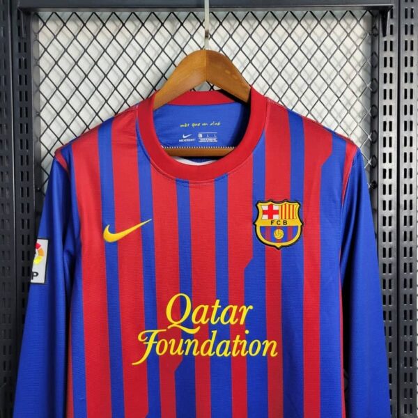 Barcelona 2011-12 Home Long Sleeve Retro Jersey - Image 5