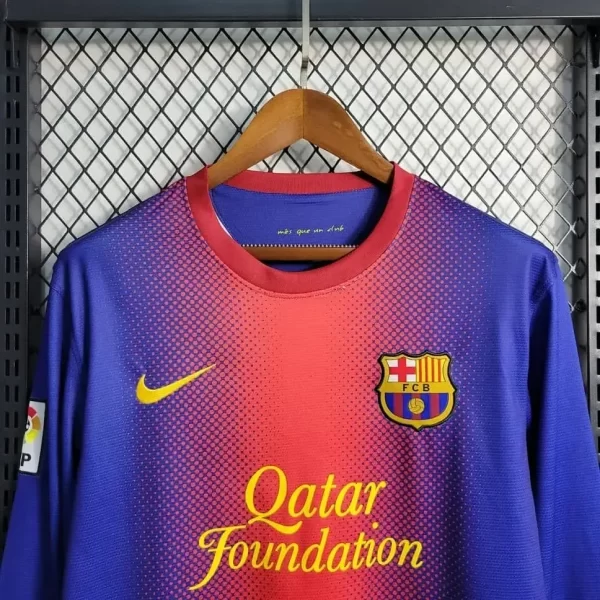 Barcelona 2012-13 Home Long Sleeve Retro Jersey - Image 6