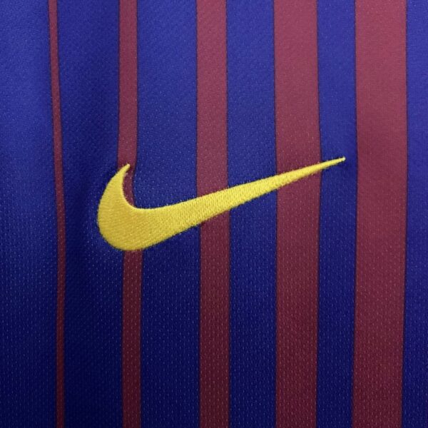 Barcelona 2017-18 Home Long Sleeve Retro Jersey - Image 6