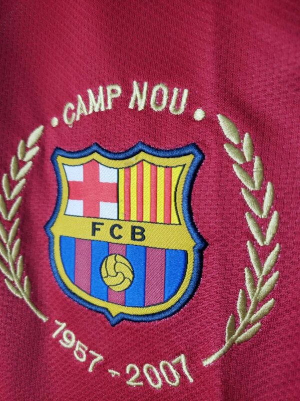 Barcelona 2007-08 Long Sleeves Home Retro Jersey - Image 7