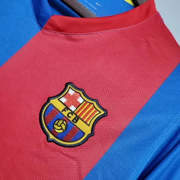 Barcelona 2006-07 Home  Long Sleeve Retro Jersey - Image 7