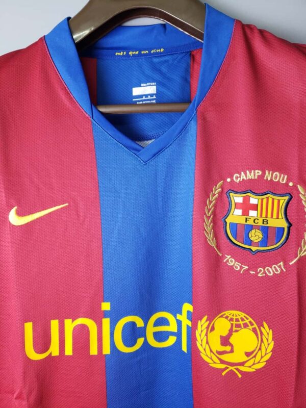 Barcelona 2007-08 Long Sleeves Home Retro Jersey - Image 8