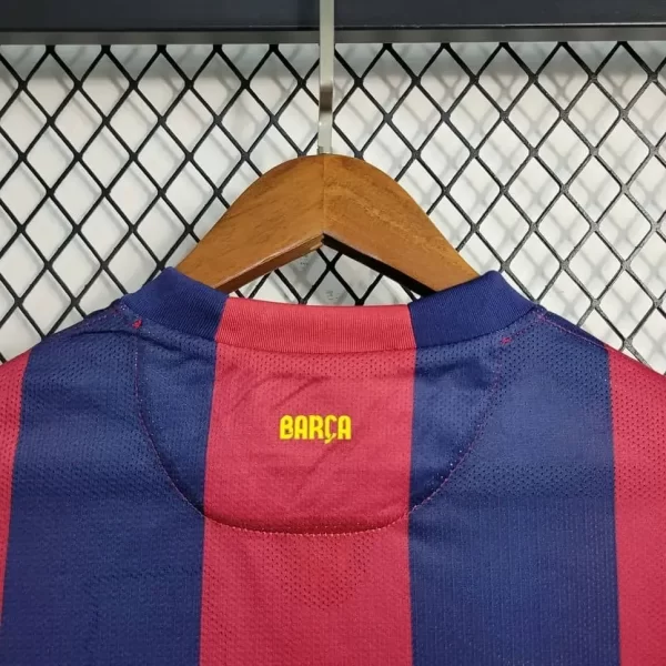 Barcelona 2014-15 Home Long Sleeve Retro Jersey - Image 8
