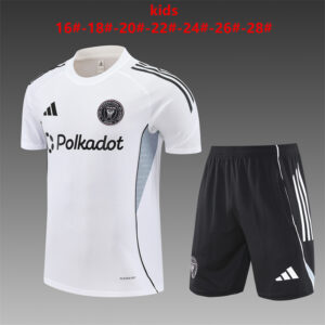Inter Miami 2025-26 White Short Sleeve Kids Training Kit