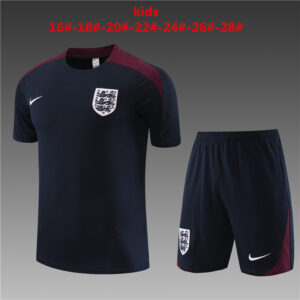 England 2024-25 Royal Blue Short Sleeve Kids Training Kit