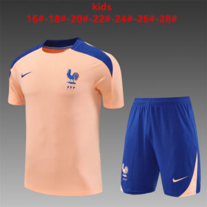 France 2025-26 Pink Short Sleeve Kids Training Kit